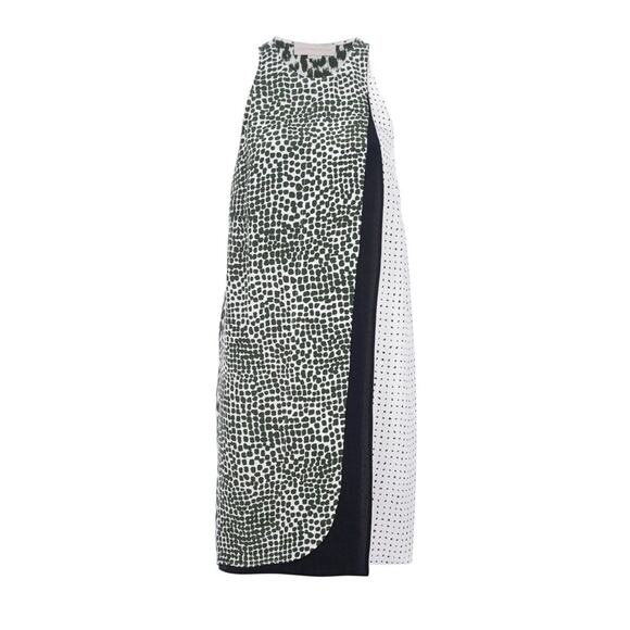 Stella McCartney Resort Mika Silk Drape Dress Size US 4 / EU 38 Multi Spot - Picture 4 of 14